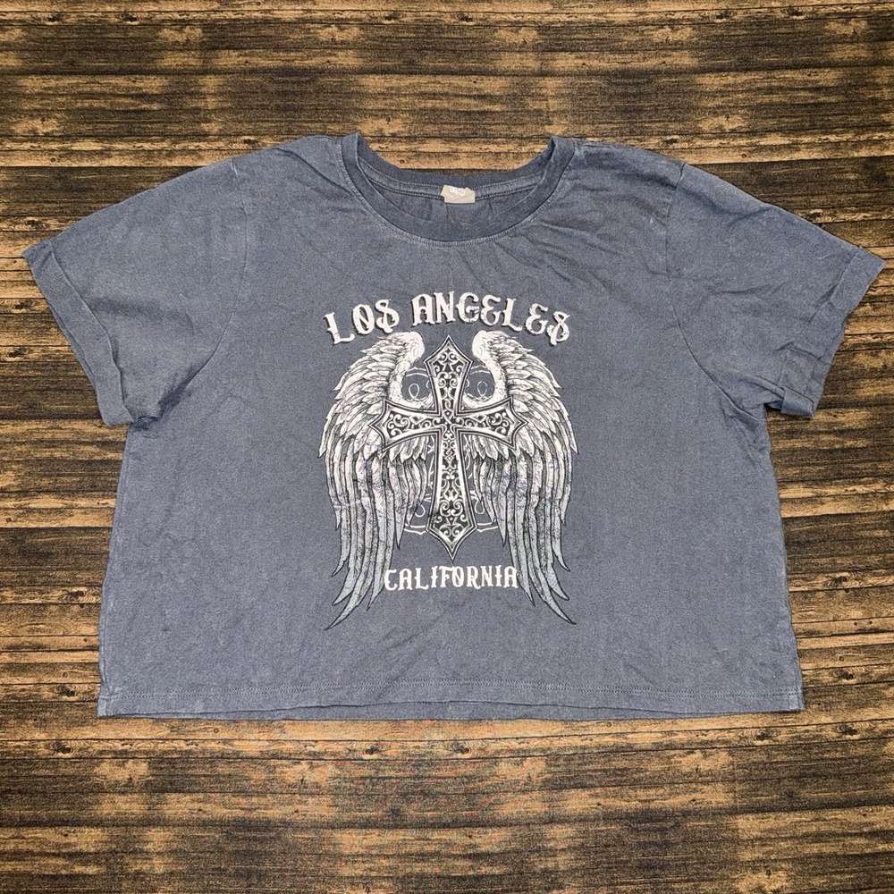 Messy Bun Just Chillin Los Angeles California Graphic T Shirt Women's Size M